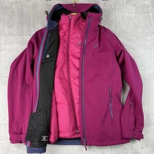 Salomon Advanced Skin Dry Ski Jacket Set Pink Insulated Middle Layer Womens Sz M